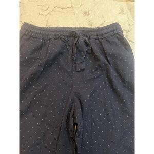 Navy and White Polka Dot Pants